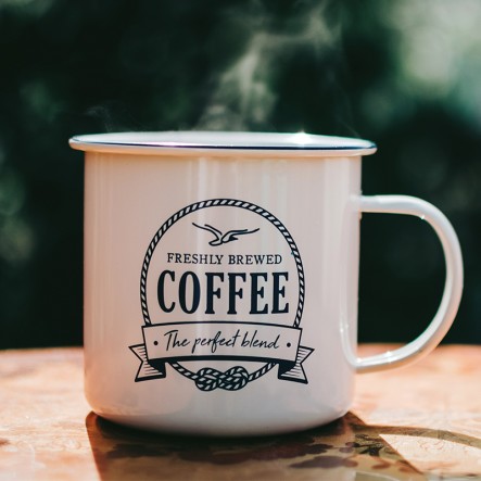 Mug Personnalisé En Acier émaillé Avec Photo Et Texte - Fait Main En France, Neuf
