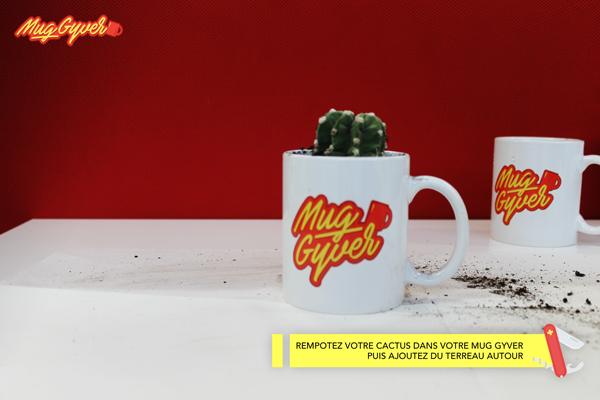Utiliser mug en pot à cactus